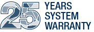 25 years system warranty